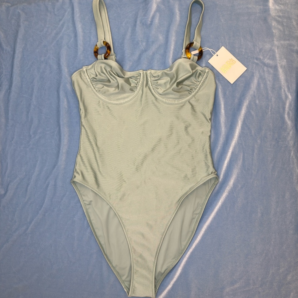 Solid & Striped metallic one piece NWT - Picture 3 of 3